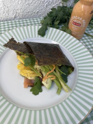 Sushiklämma med rökt lax