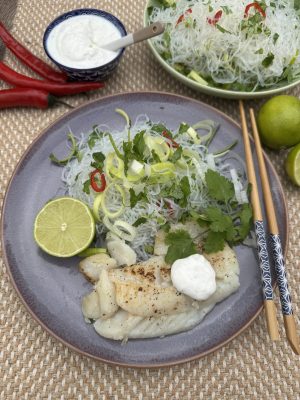Torskrygg med nudelsallad