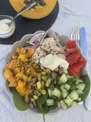 Kycklingsallad med papaya