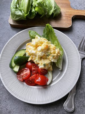 Ägghack med grönsaker