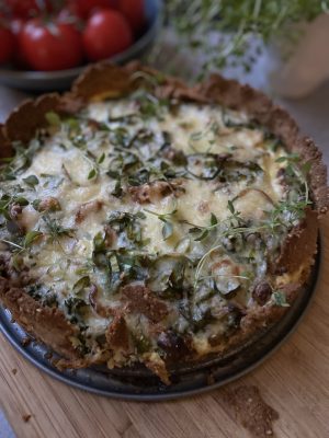 Kantarellpaj med LCHF pajskal