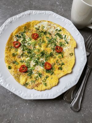 Omelett med salladslök