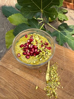 Chiapudding med saffran
